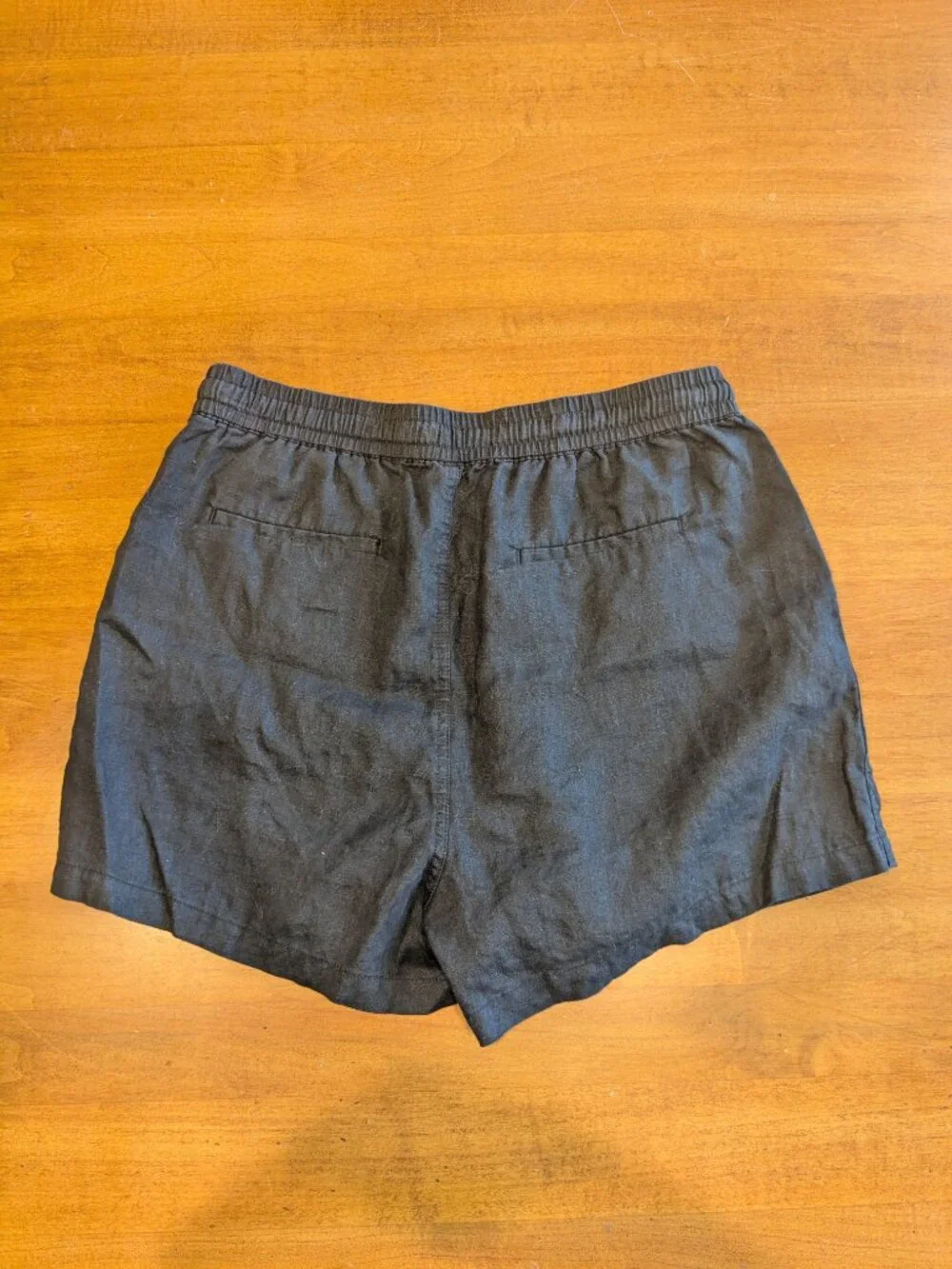 Quince 100% Linen Shorts Womens Small Black Coastal Grandma Minimal Euro Summer